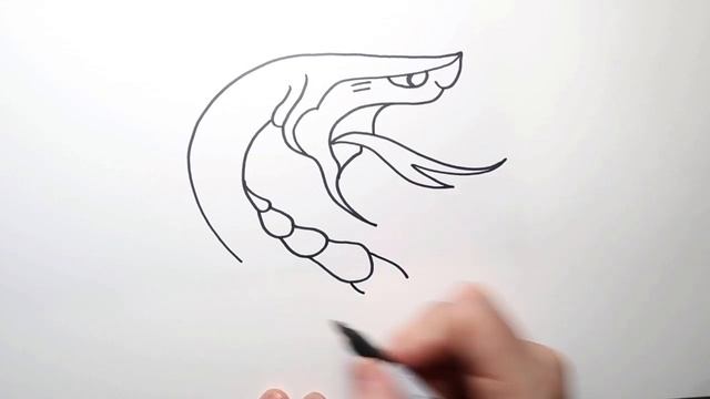 How to Draw Quick & Easy Old School Traditional Tattoo Flash Design SNAKE HEAD - Coloring Book Page смотреть онлайн