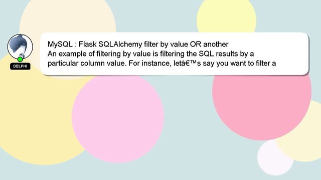 MySQL : Flask SQLAlchemy filter by value OR another смотреть онлайн