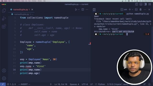 NamedTuple in Python || Tuple vs NamedTuple смотреть онлайн