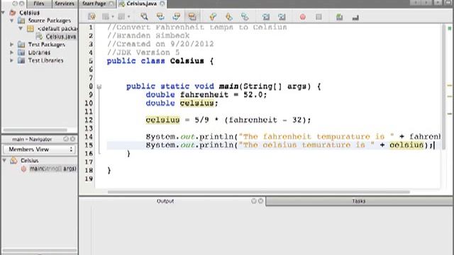 F to C Netbeans Exercise смотреть онлайн