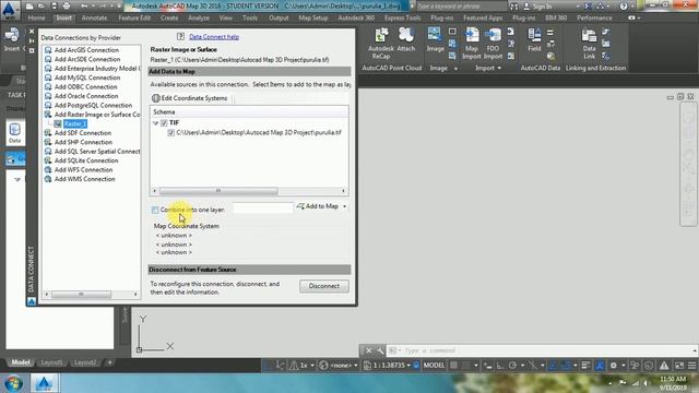Adding Raster Image in the drawing file of AutoCAD Map 3D смотреть онлайн