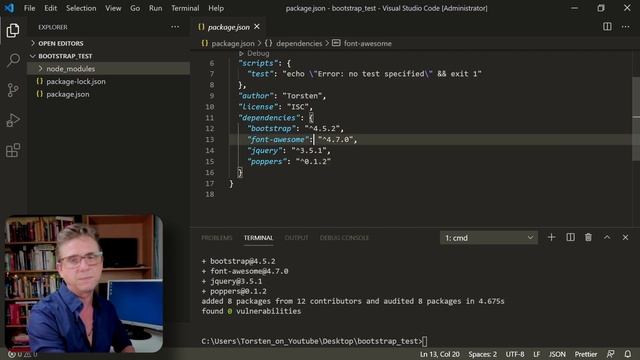 Kurz & Knapp #006: Bootstrap, Font-Awesome, JQuery und Poppers fix mit npm installieren (deutsch) смотреть онлайн