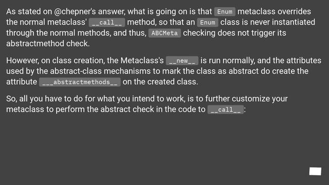 Abstract Enum Class using ABCMeta and EnumMeta смотреть онлайн