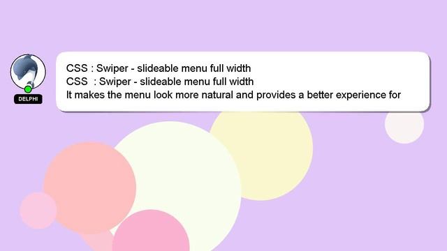 CSS : Swiper - slideable menu full width смотреть онлайн
