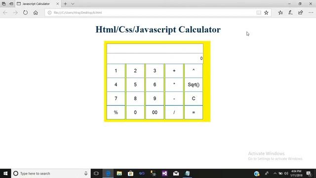 How To Create Basic Calculator Using Html/Css/Javascript Code смотреть онлайн