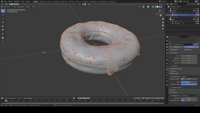 Моделирование пончика в Blender смотреть онлайн