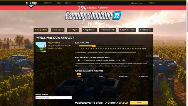 NITRADO ? SERVER DEDICATI PER MULTIPLAYER ? Esempio FARMING SIMULATOR 22: come noleggiare un server смотреть онлайн