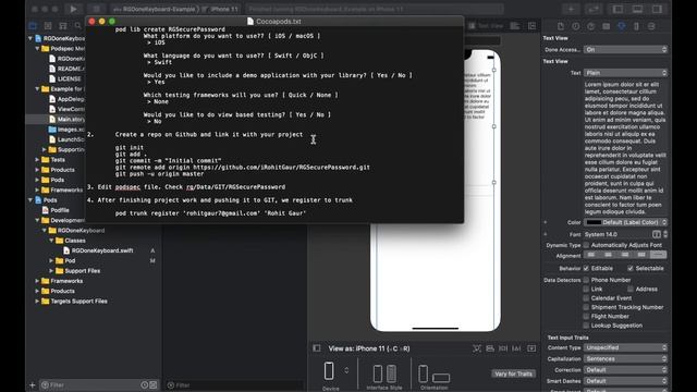 Cocoapods [Part 1] - How to create and publish a library - Swift 5 and Xcode 11 смотреть онлайн