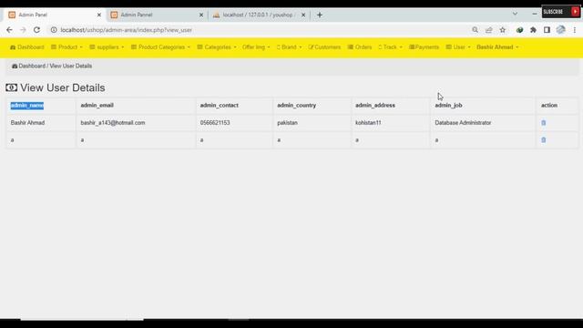 96. Create View Admin Details Page Using PHP & MySQL смотреть онлайн