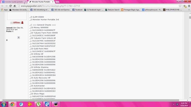 monster hunter portable 3rd cheats code смотреть онлайн