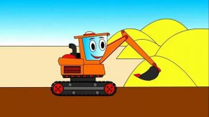 Мультик про экскаватор  Машинки для малышей  Cartoon about excavator