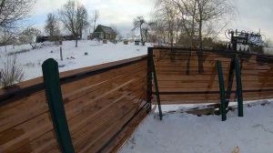 Забор из монолитного профилированного поликарбоната