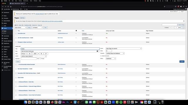 Providence College Web Services - The WordPress All Pages Menu and Creating a New Web Page смотреть онлайн