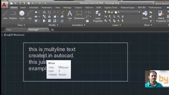 Multiline text: Autocad 2016 cad software - online autocad classes Part 27-30 смотреть онлайн