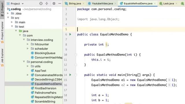 JavaShot#3 How to compare equality of two java objects смотреть онлайн