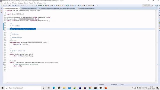 AEM - Create configurable properties in OSGI service using OSGI annotations смотреть онлайн