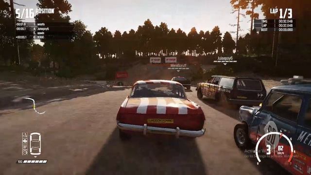 Wreckfest Hard Race ,Gameplay On Ryzen 3 3200 G