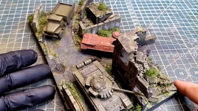 Как сделать диораму? ДИОРАМА В МАСШТАБЕ 1/100 Военный конфликт. Моя первая диорама.