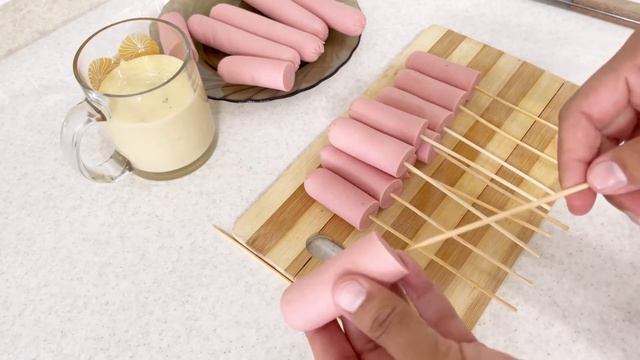 ? Корн дог. Сосиски в тесте. Простой рецепт. Корейское блюдо. Особенно любят дети. смотреть онлайн