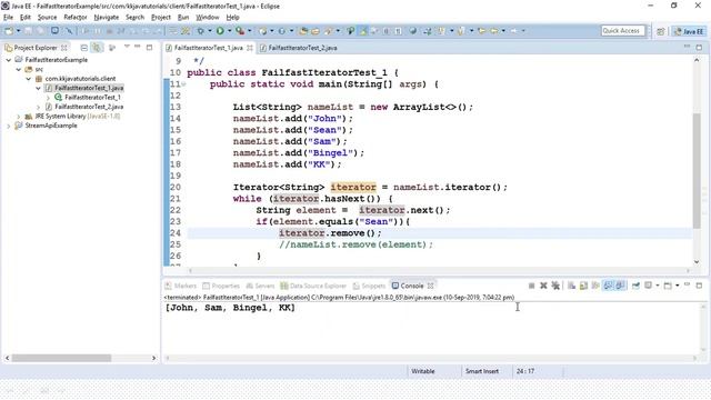 What do you understand by Iterator fail fast property ? || Java Collection Interview Question смотреть онлайн