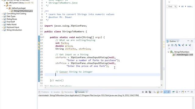 Java 2.10- Convert Strings To Numbers смотреть онлайн