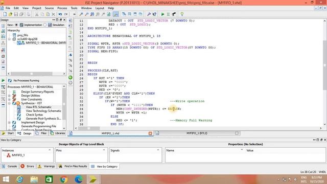 Xilinx ISE DESIGN SUITE TUTORIAL|| Simulation Of 16X8 FIFO Memory || VHDL Code смотреть онлайн