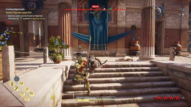 Agora Temple Fight Brutal Killing - Assassins Creed Odyssey смотреть онлайн