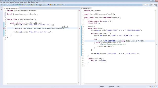 8 Using Executors API Fixed Thread Pool смотреть онлайн