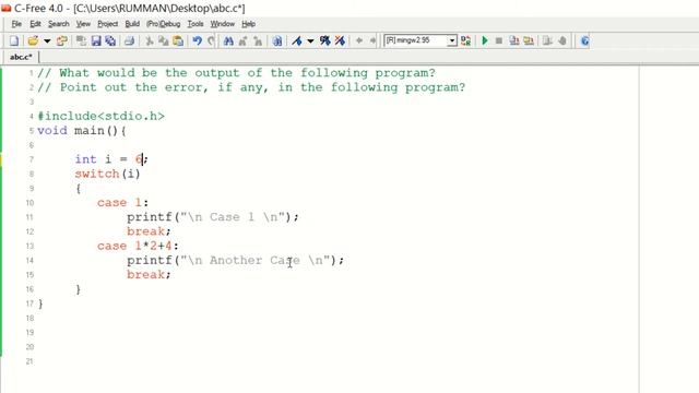 C programming MCQ | switch case смотреть онлайн