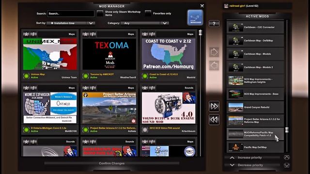 ATS 1.43 MAP COMBO Update 2. Added Unimex map and Texhoma updates to C2C, D.Ontario map etc. 20 map смотреть онлайн
