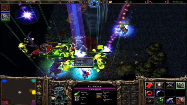 Warcraft 3 - Archimonde Vs Cenarius and All Night Elf Heroes (Level 10) смотреть онлайн