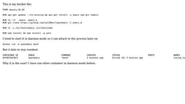 DevOps & SysAdmins: Unable to start a docker container in daemon mode смотреть онлайн