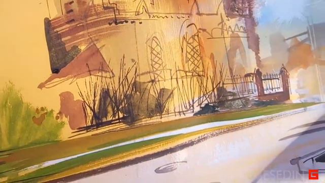Акварель UrbanSketch Urbansketching Watercolor Демонстрация ИЗО-МЕДИТАЦИИ смотреть онлайн