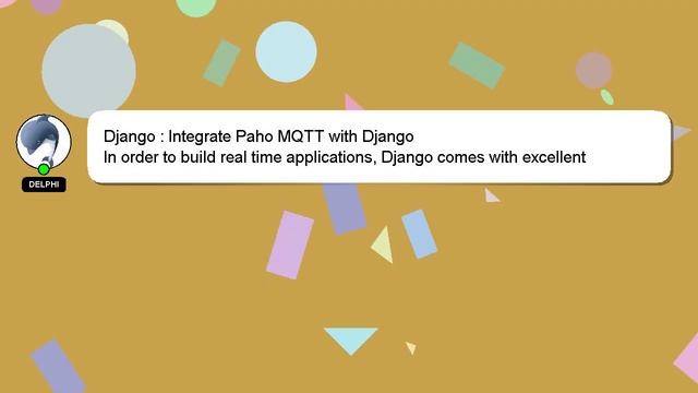 Django : Integrate Paho MQTT with Django смотреть онлайн