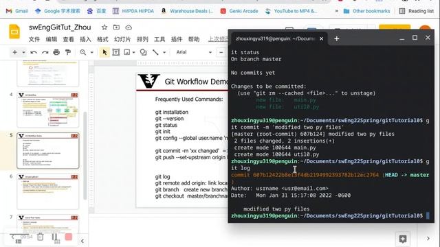 Brief Git Tutorial Part3 Git Usage Demo смотреть онлайн