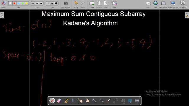 Max Sum Contiguous Subarray (Kadane's Algorithm) InterviewBit in Tamil смотреть онлайн