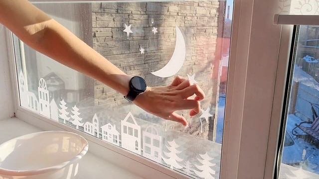 Как украсить окно к Новому Году. Новогодние домики на окно смотреть онлайн