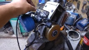 моторчик с приемки, зажигание от скутера на двигатель мотоблока крот