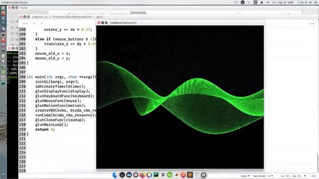 CUDA-OpenGL Inter Operation for wave simulation смотреть онлайн