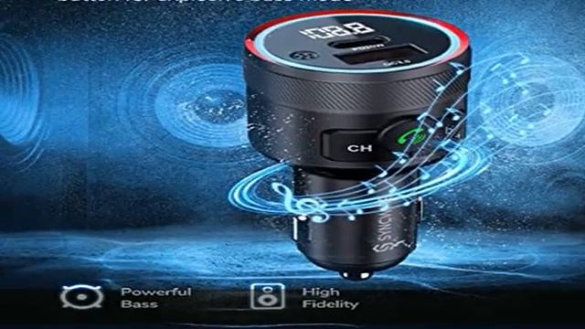 Syncwire Bluetooth 5.1 FM Transmitter for Car, 38W PD&QC3.0 Fast Charger Wireless Radio Adapter Bas смотреть онлайн
