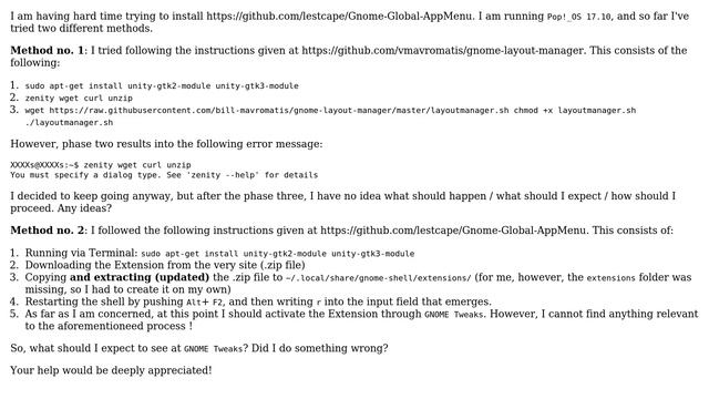 Ubuntu: How to install Gnome Shell Extension: Gnome Global Application Menu? смотреть онлайн