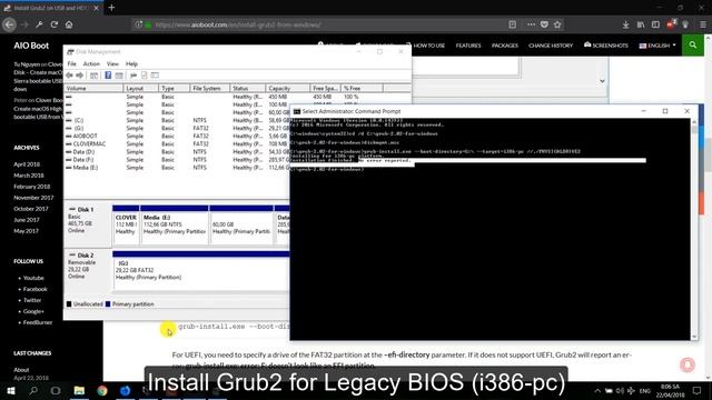 Install Grub2 on USB and HDD from Windows смотреть онлайн