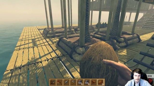 МИНИ-УКРАШАЕМ ПЕРВЫЙ ЭТАЖ ► Raft ► #7 смотреть онлайн