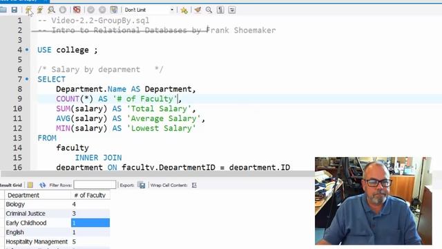 DB Video 6.2 - Group By смотреть онлайн