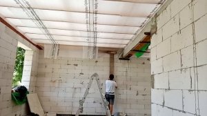 9. Пароизоляция. Черновой потолок.