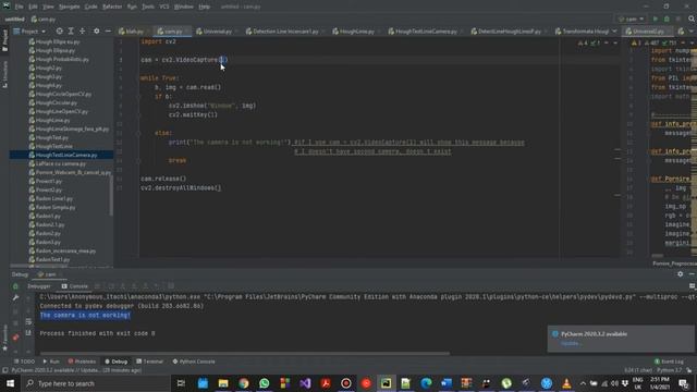 Pycharm - Open webcam using Opencv library - Python смотреть онлайн