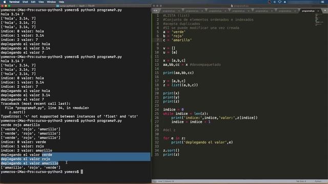 Python 3 Lección 9 ¿Qué son y cómo usar las listas? смотреть онлайн