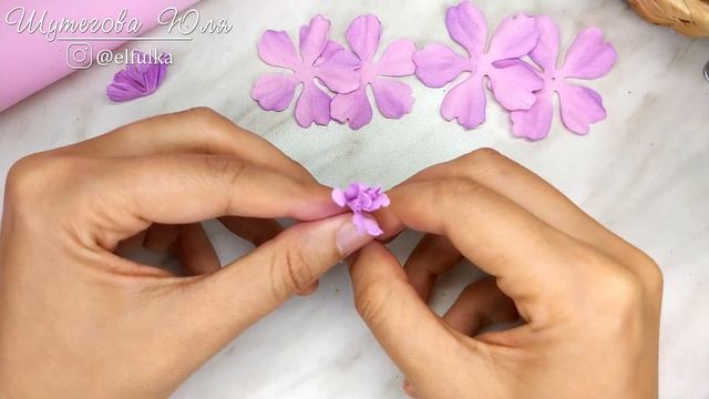 Декоративные цветы с помощью ножа «Цветы Пеларгонии» от AgiArt/ Вариант3/foamiran Flowers Tutorial