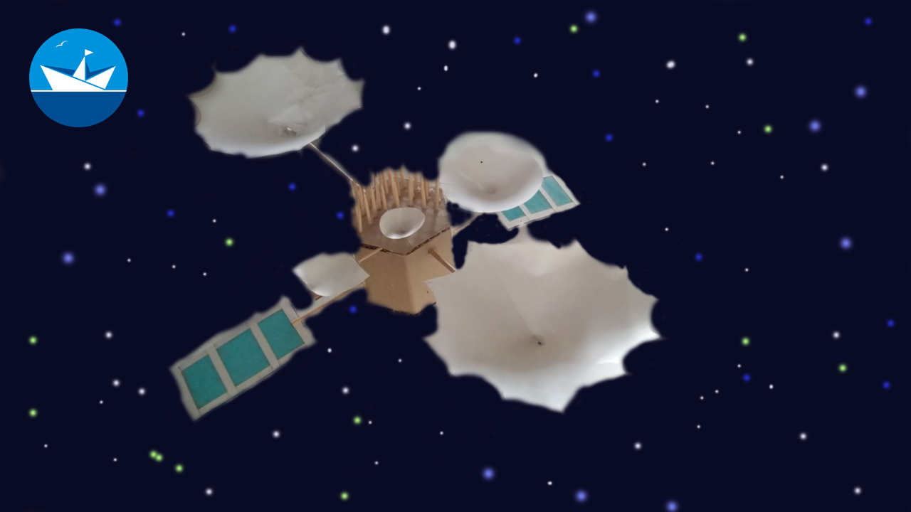 Спутник из картона/cardboard Satellite/DIY